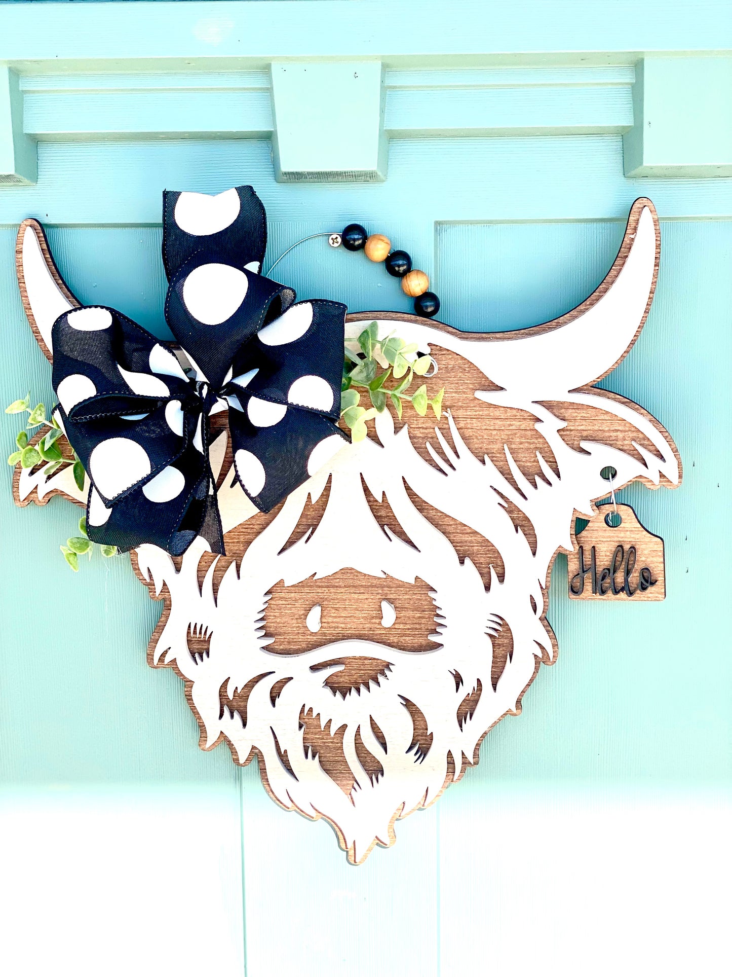 Highland Cow Door Hanger