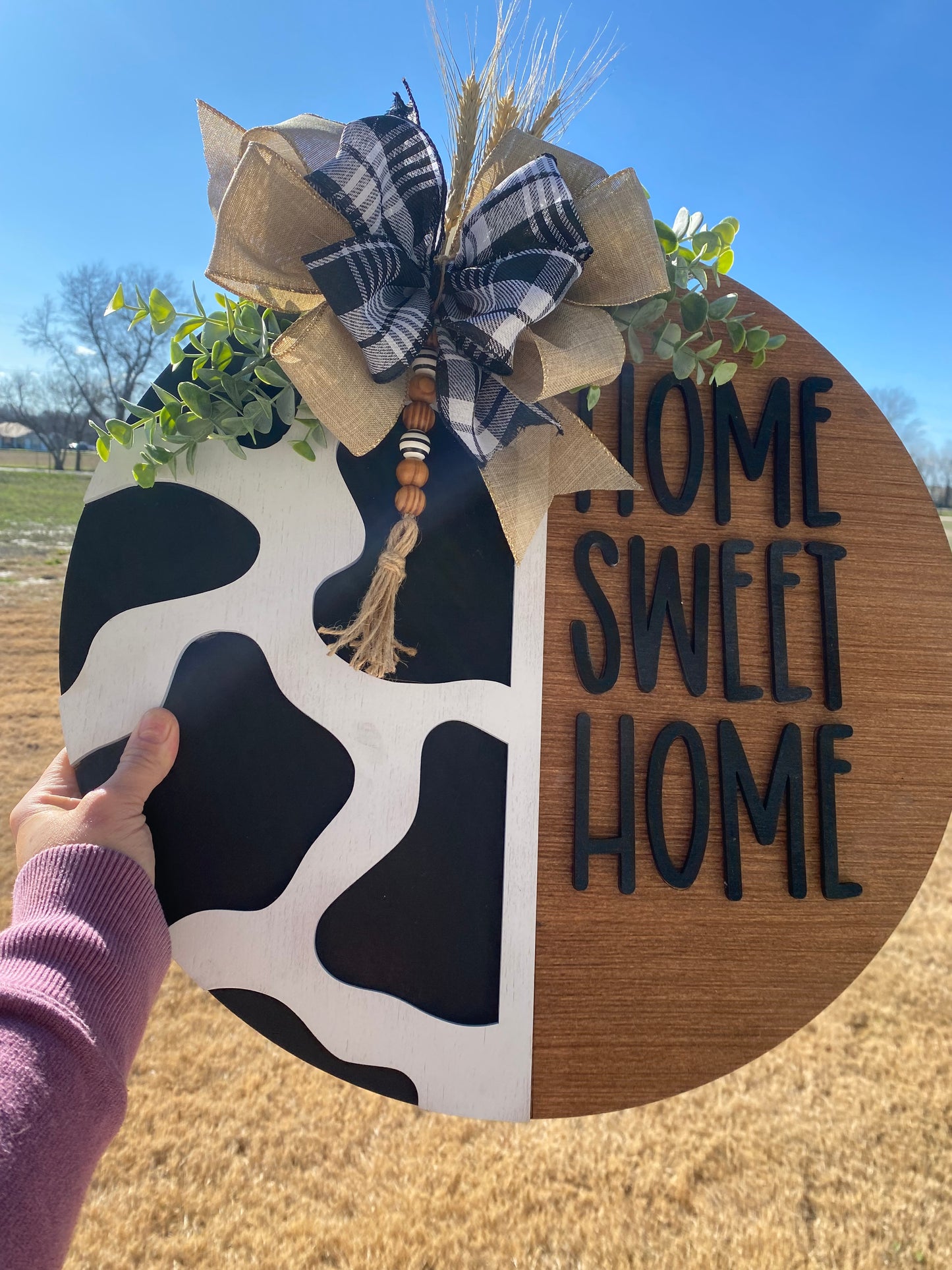 Home Sweet Home Round Door Hanger