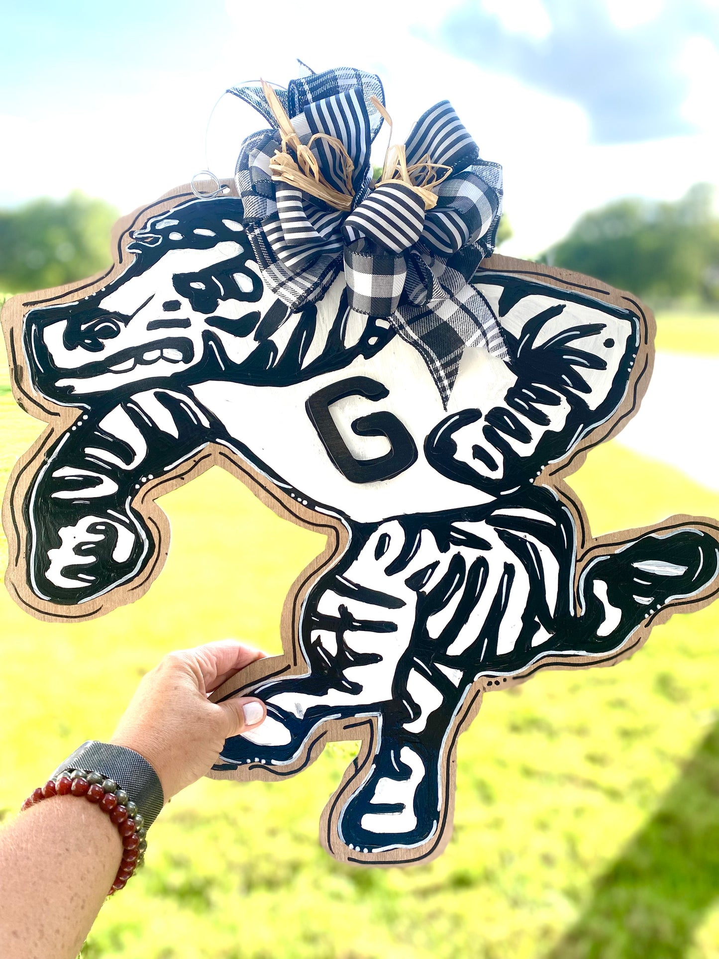 Grandview Zebra Door Hanger