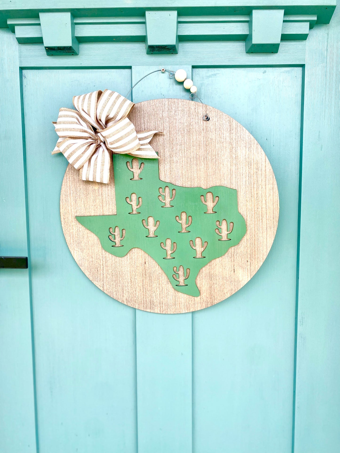 Texas Cactus Door Hanger