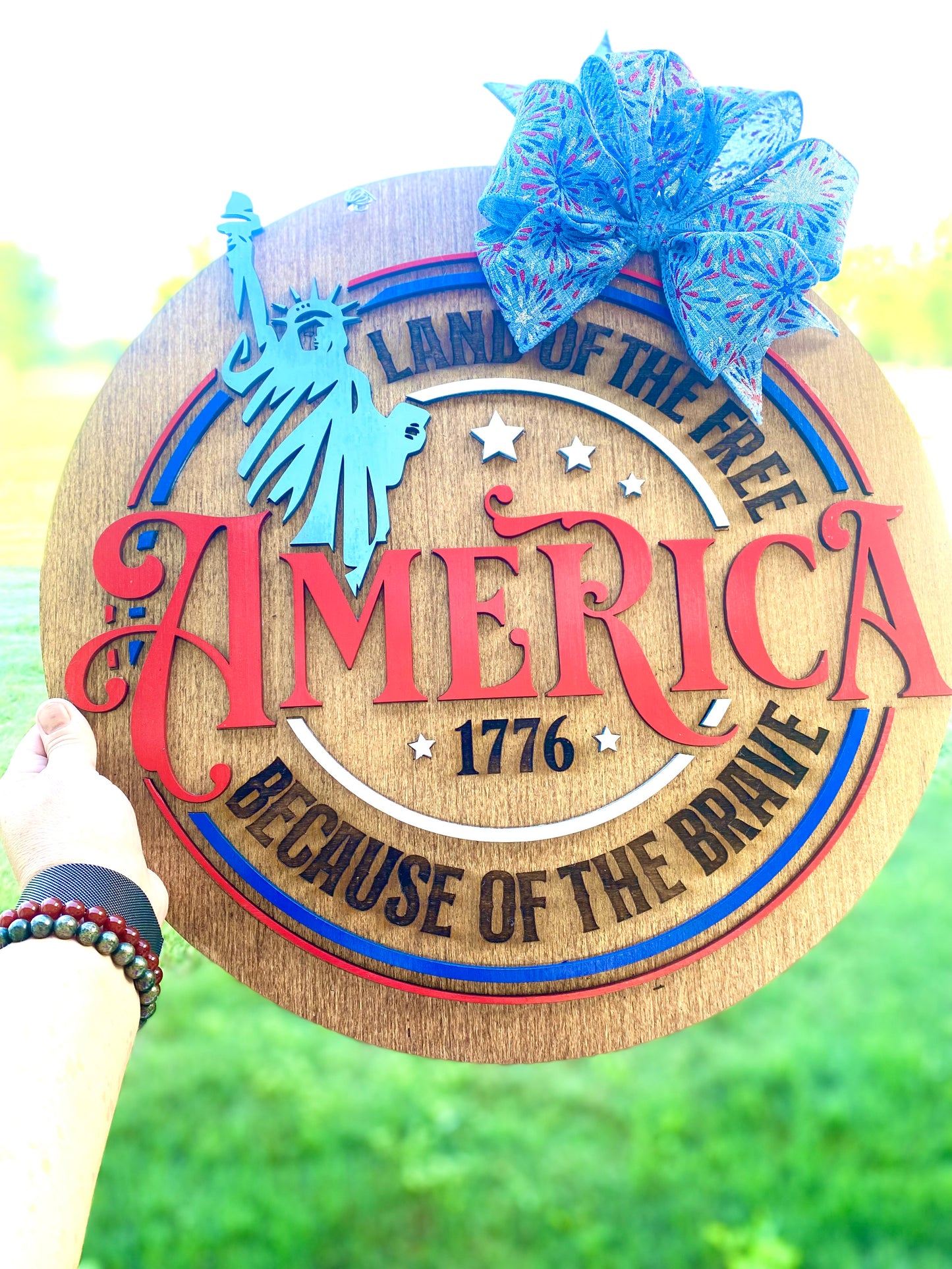 Lady Liberty Door Hanger