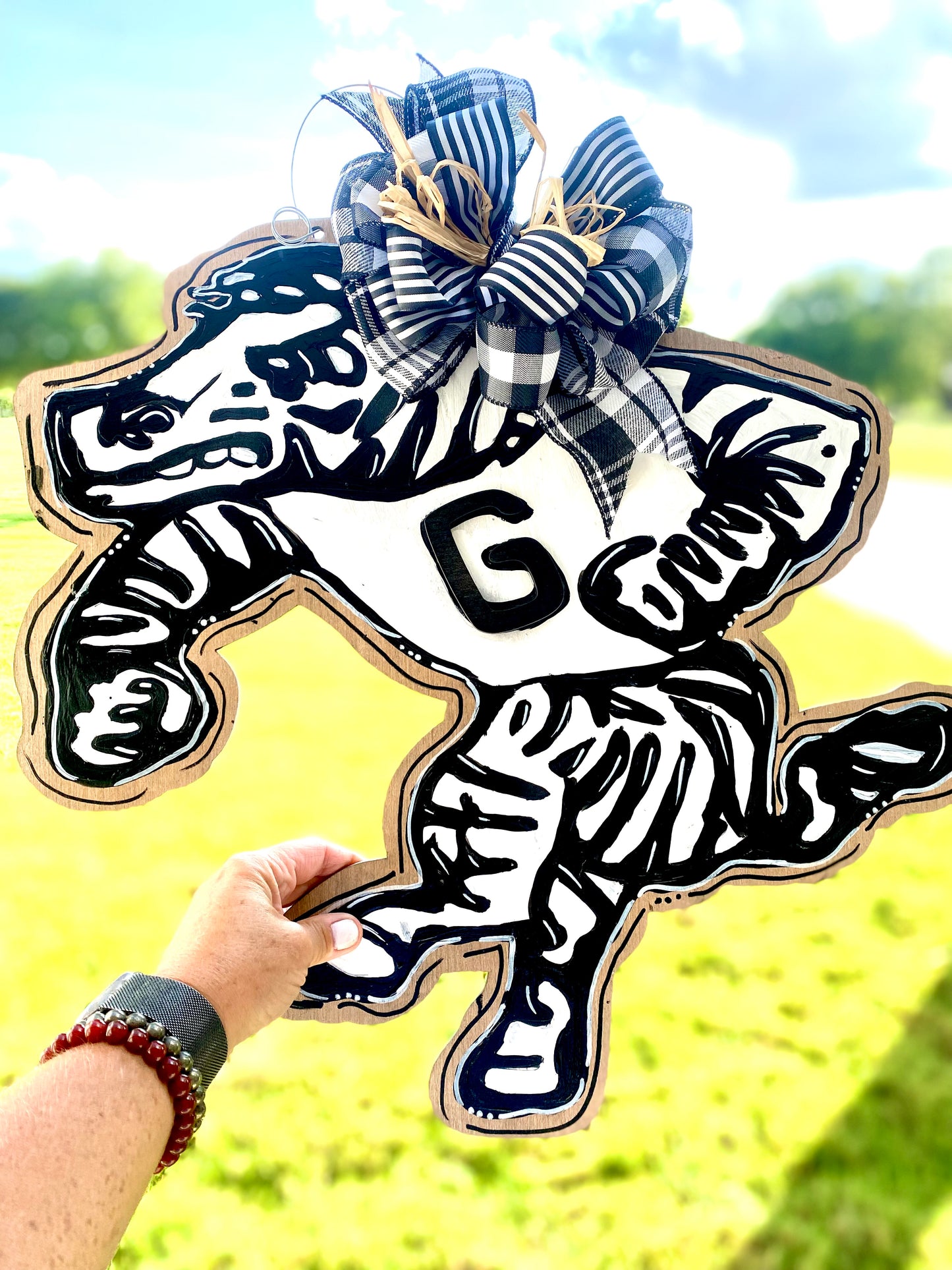 Grandview Zebra Door Hanger