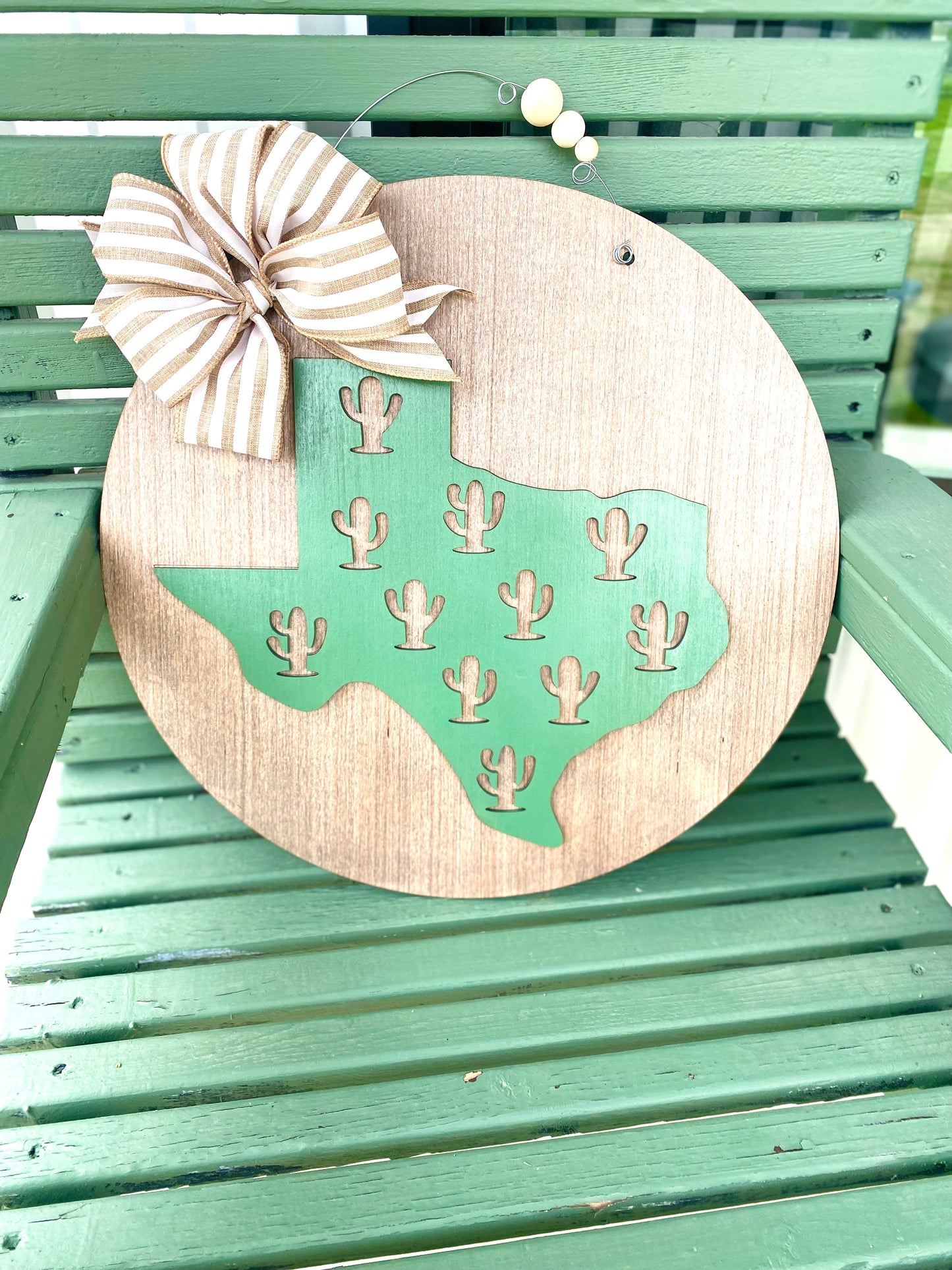 Texas Cactus Door Hanger