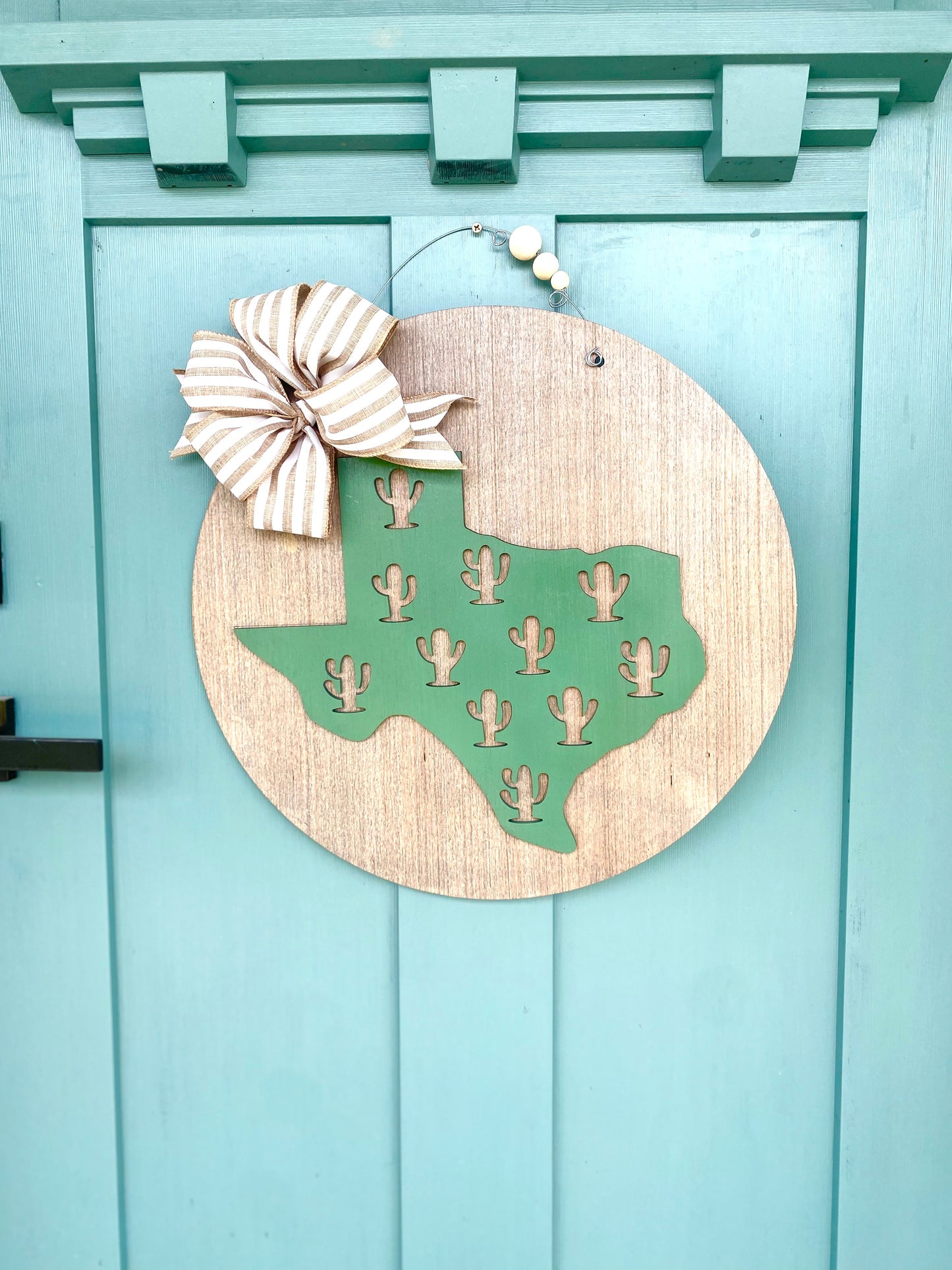 Texas Cactus Door Hanger