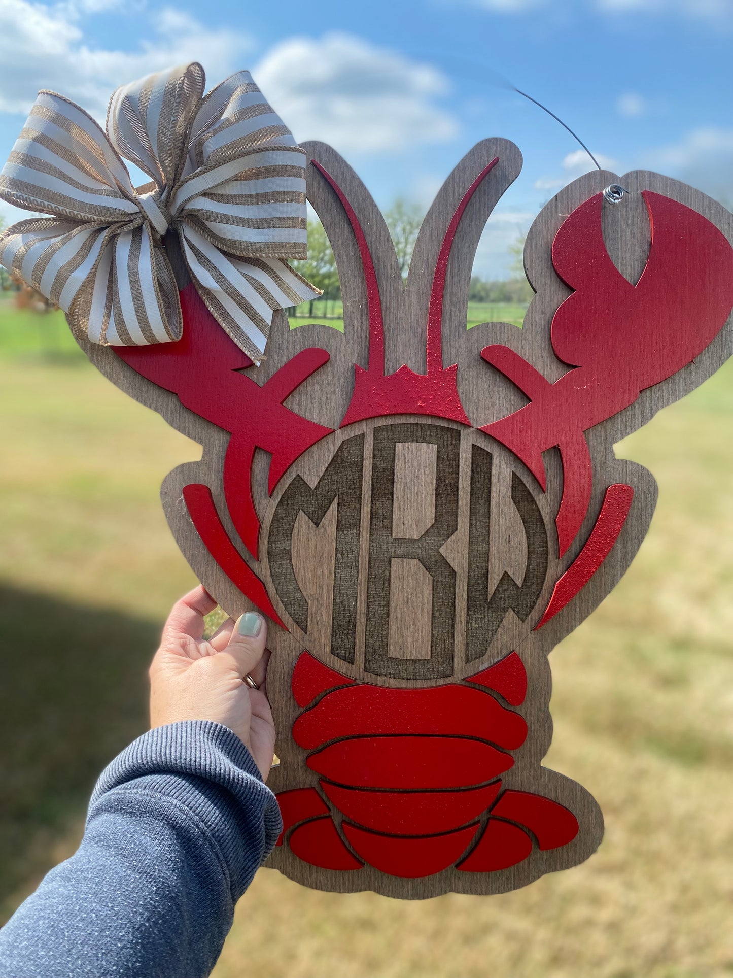 Crawfish Personalized Door Hanger