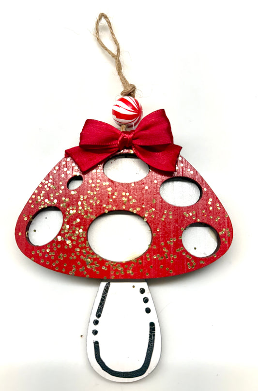 Red Mushroom Christmas Ornament