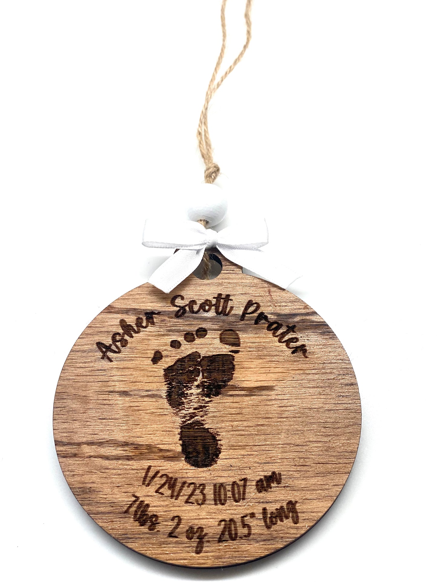 Baby Footprint Ornament