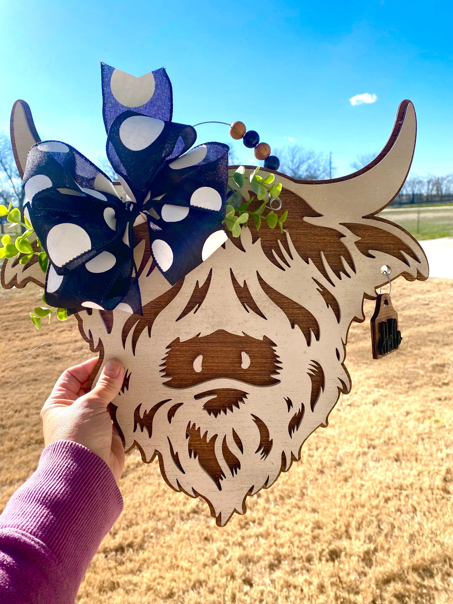 Highland Cow Door Hanger