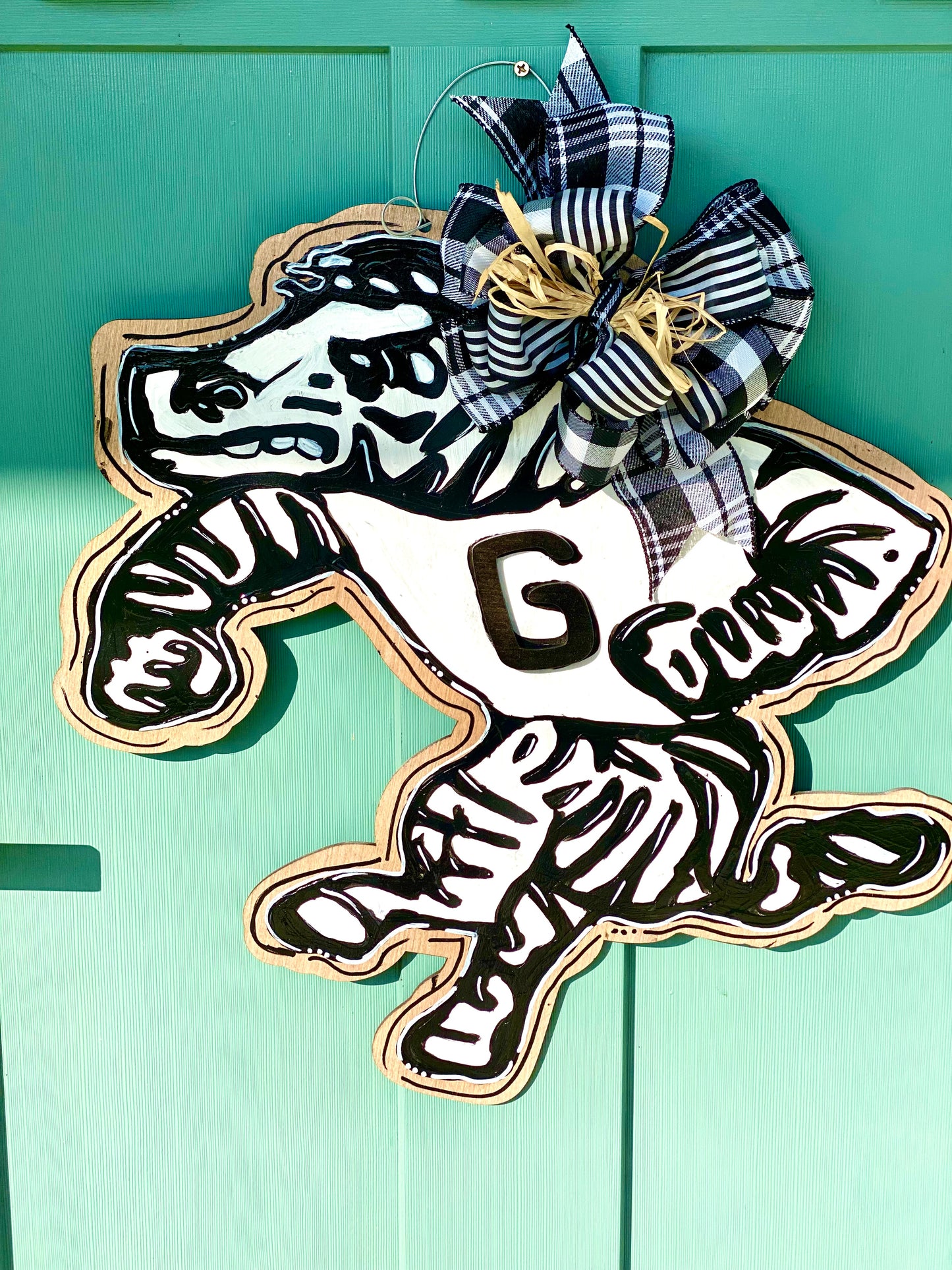 Grandview Zebra Door Hanger