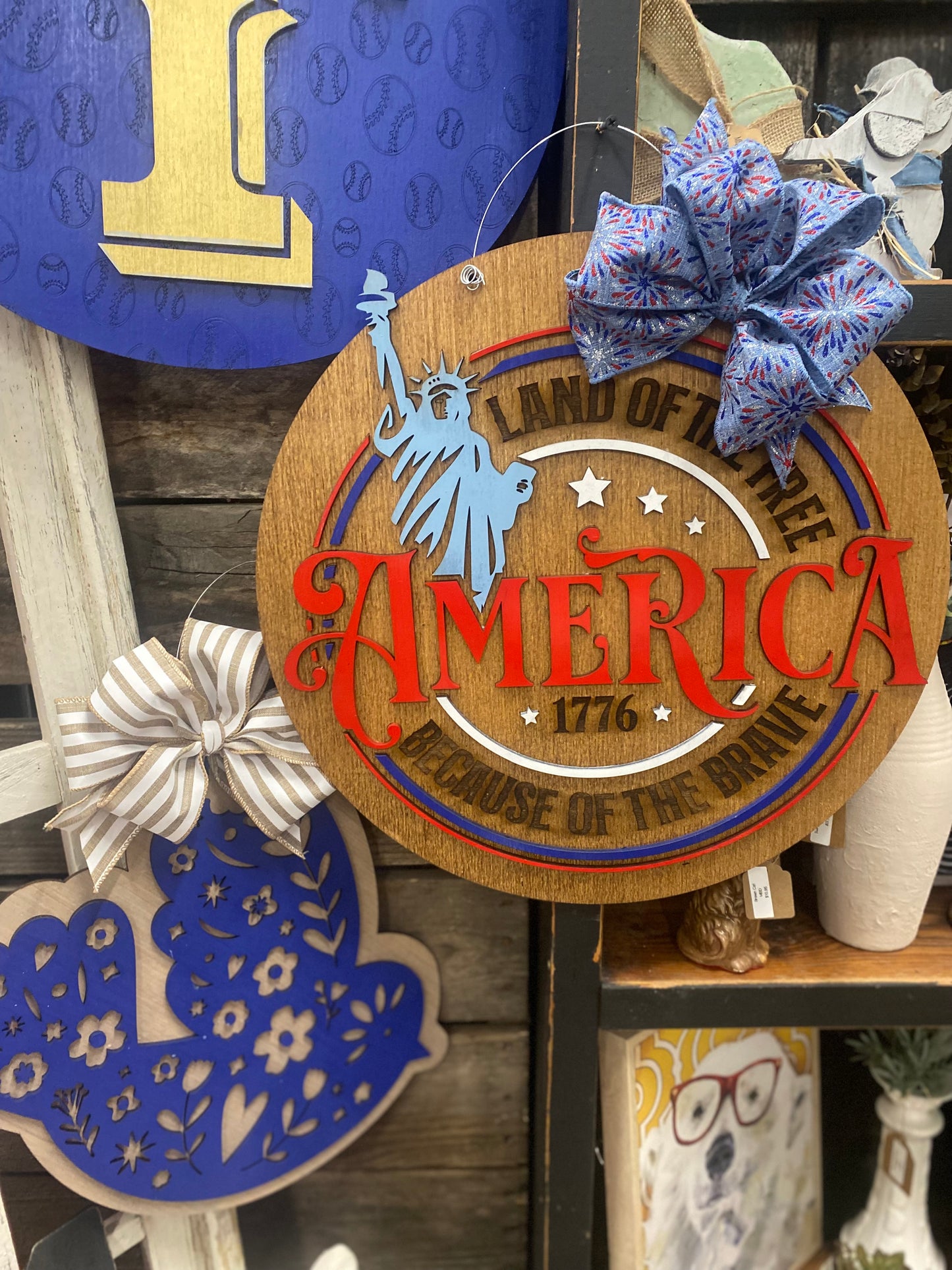 Lady Liberty Door Hanger