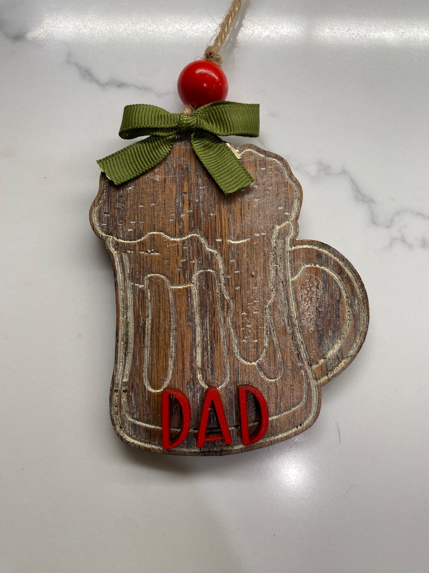 Dad Beer Mug Christmas Ornament