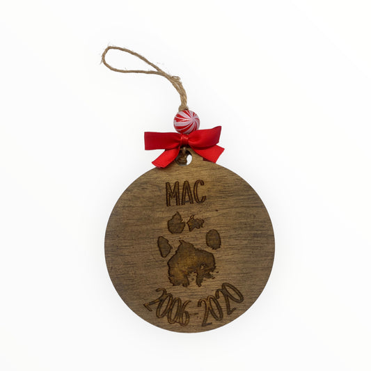 Dog Paw Memory Ornament