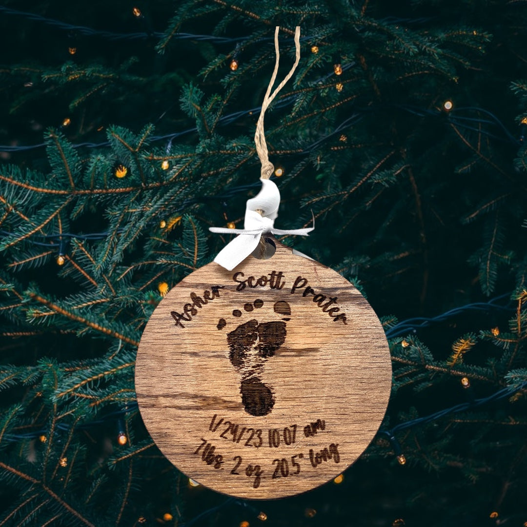 Baby Footprint Ornament